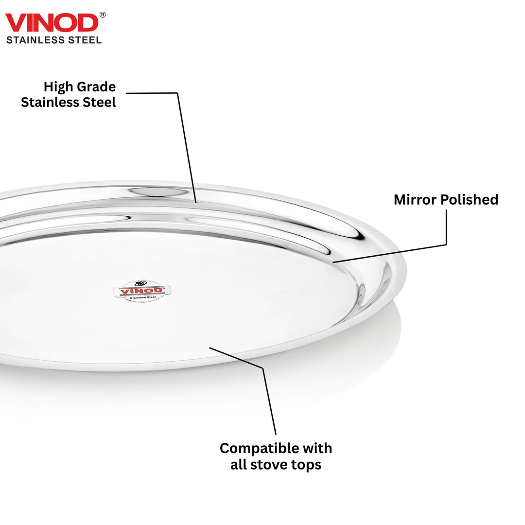 विनोद स्टेनलेस स्टील ओवल राइस ट्रे