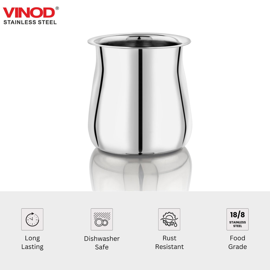 विनोद स्टेनलेस स्टील शुभम् कलश - नंबर 8 - 500 मि.ली