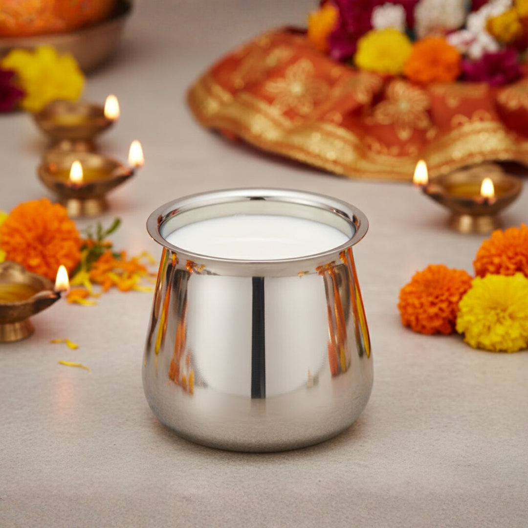 विनोद स्टेनलेस स्टील शुभम् कलश - नंबर 8 - 500 मि.ली