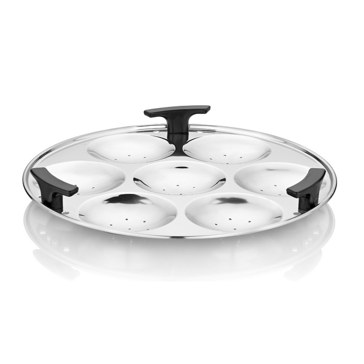 विनोद - डोनिव ट्रिपली स्टेनलेस स्टील 6 प्लेट और 1 बहुउद्देशीय कड़ाही स्टीमर इडली, ढोकला, मोमोज के लिए हैवी गेज इडली ढोकला कुकर इंडक्शन और गैस स्टोव के अनुकूल (2 इडली, 1 मिनी इडली, 1 पात्रा/मोमोज, 2 खमन/ढोकला)