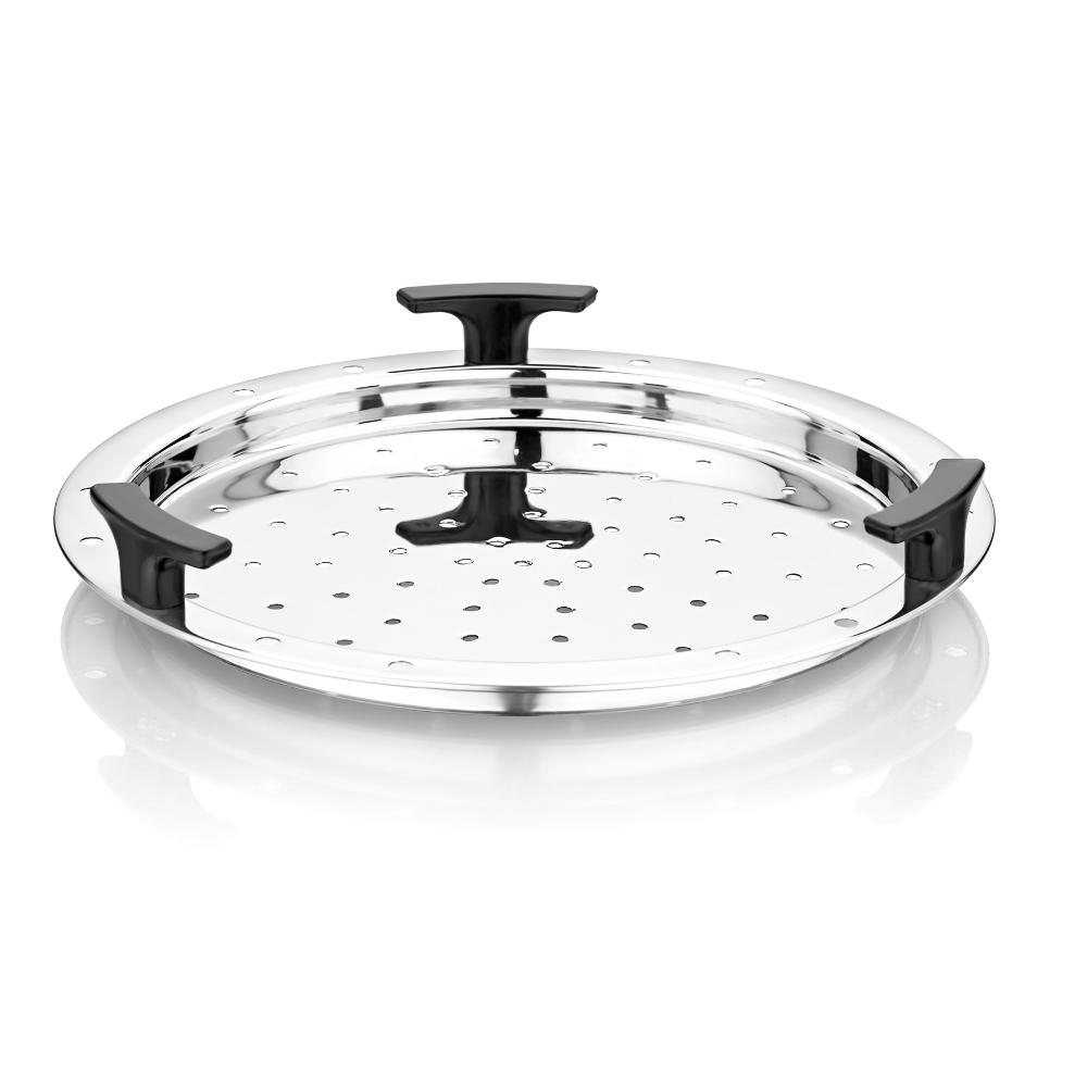 विनोद - डोनिव ट्रिपली स्टेनलेस स्टील 6 प्लेट और 1 बहुउद्देशीय कड़ाही स्टीमर इडली, ढोकला, मोमोज के लिए हैवी गेज इडली ढोकला कुकर इंडक्शन और गैस स्टोव के अनुकूल (2 इडली, 1 मिनी इडली, 1 पात्रा/मोमोज, 2 खमन/ढोकला)