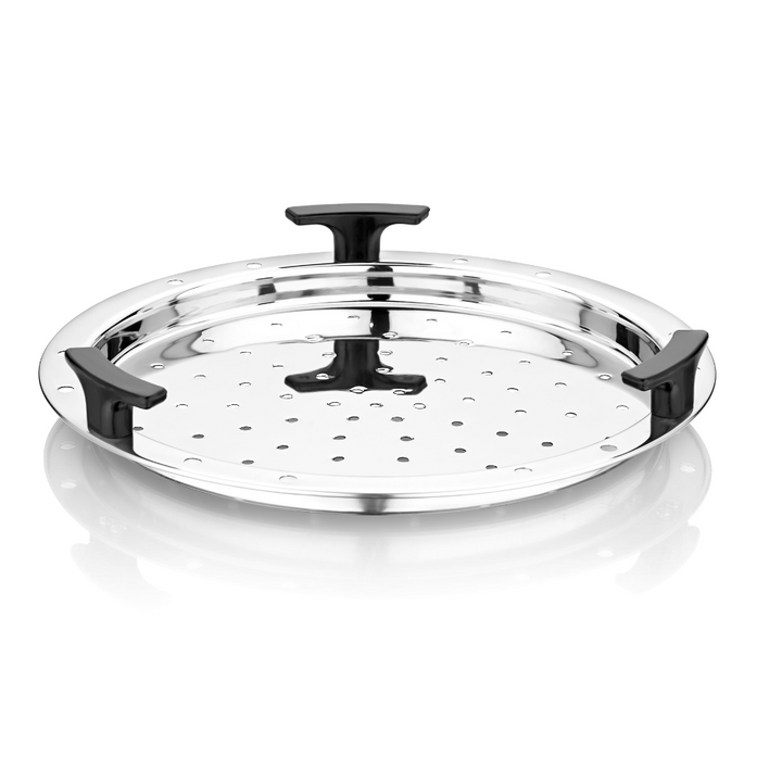 विनोद - डोनिव ट्रिपली स्टेनलेस स्टील 6 प्लेट और 1 बहुउद्देशीय कड़ाही स्टीमर इडली, ढोकला, मोमोज के लिए हैवी गेज इडली ढोकला कुकर इंडक्शन और गैस स्टोव के अनुकूल (2 इडली, 1 मिनी इडली, 1 पात्रा/मोमोज, 2 खमन/ढोकला)