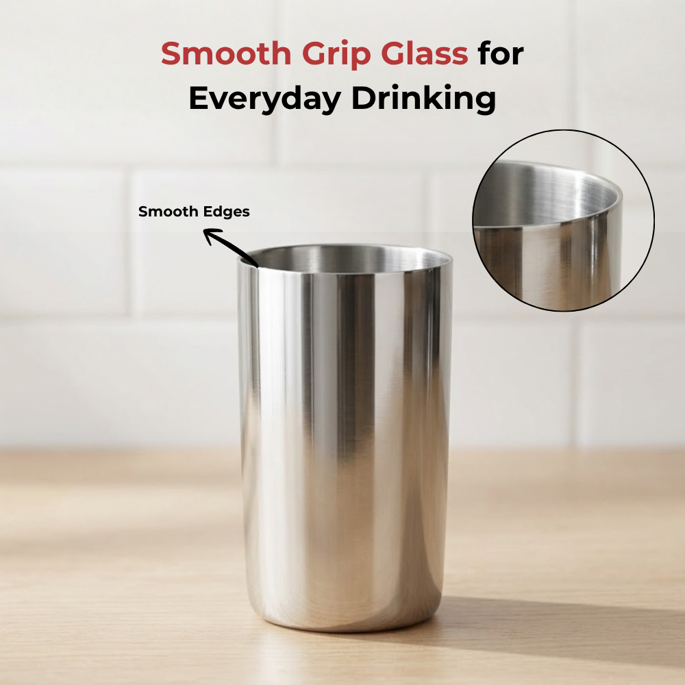 Vinod Stainless Steel Fusion Glass Set of 6 - 400 ml, product view 8
