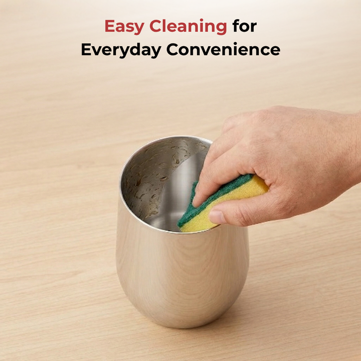 विनोद स्टेनलेस स्टील रूबी ग्लास - एक बॉक्स में छह ग्लास (300 मिली)