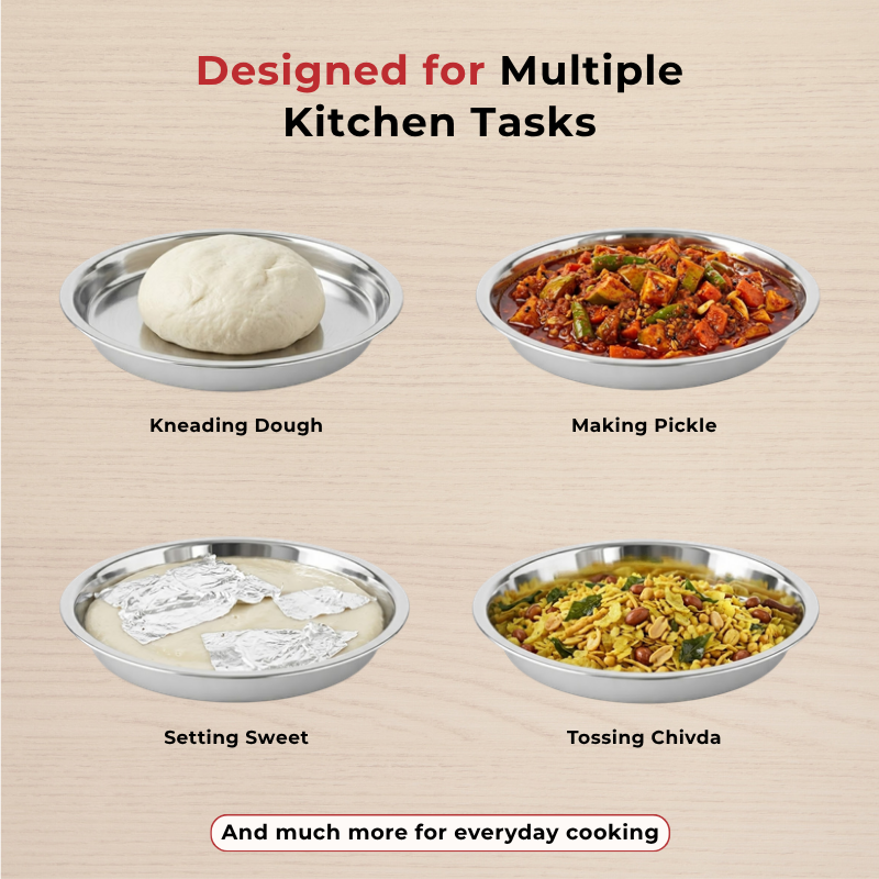 विनोद स्टेनलेस स्टील परात – नंबर 14