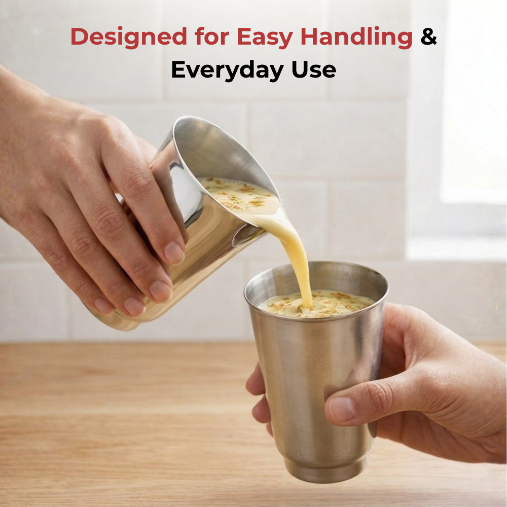 Vinod Stainless Steel Sheetal Glass Set of 6 - 300 ml, product view 7