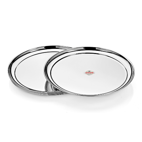 Vinod Stainless Steel Rajbhog Plate