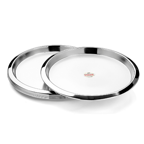 Vinod Stainless Steel Two Tone Plate