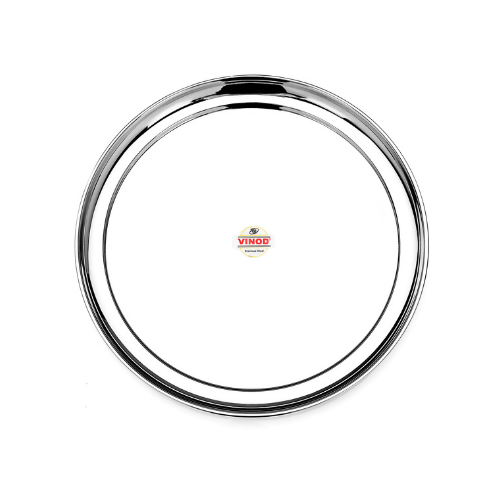 Vinod Stainless Steel Rajbhog Plate