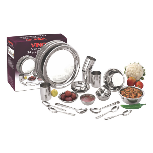 Vinod Stainless Steel Dinner Set