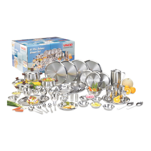 Vinod Stainless Steel Dinner Set