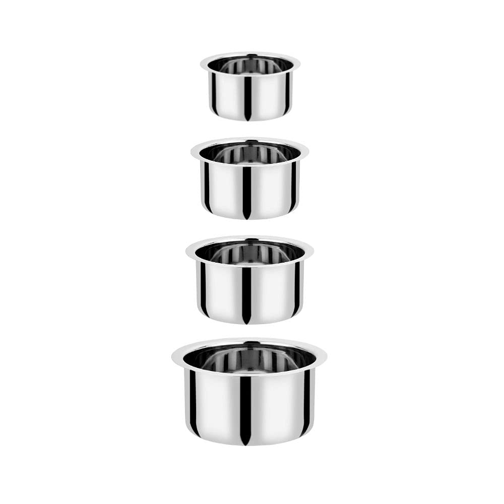 Vinod Stainless Steel Flat Bottom Tope Without Lid