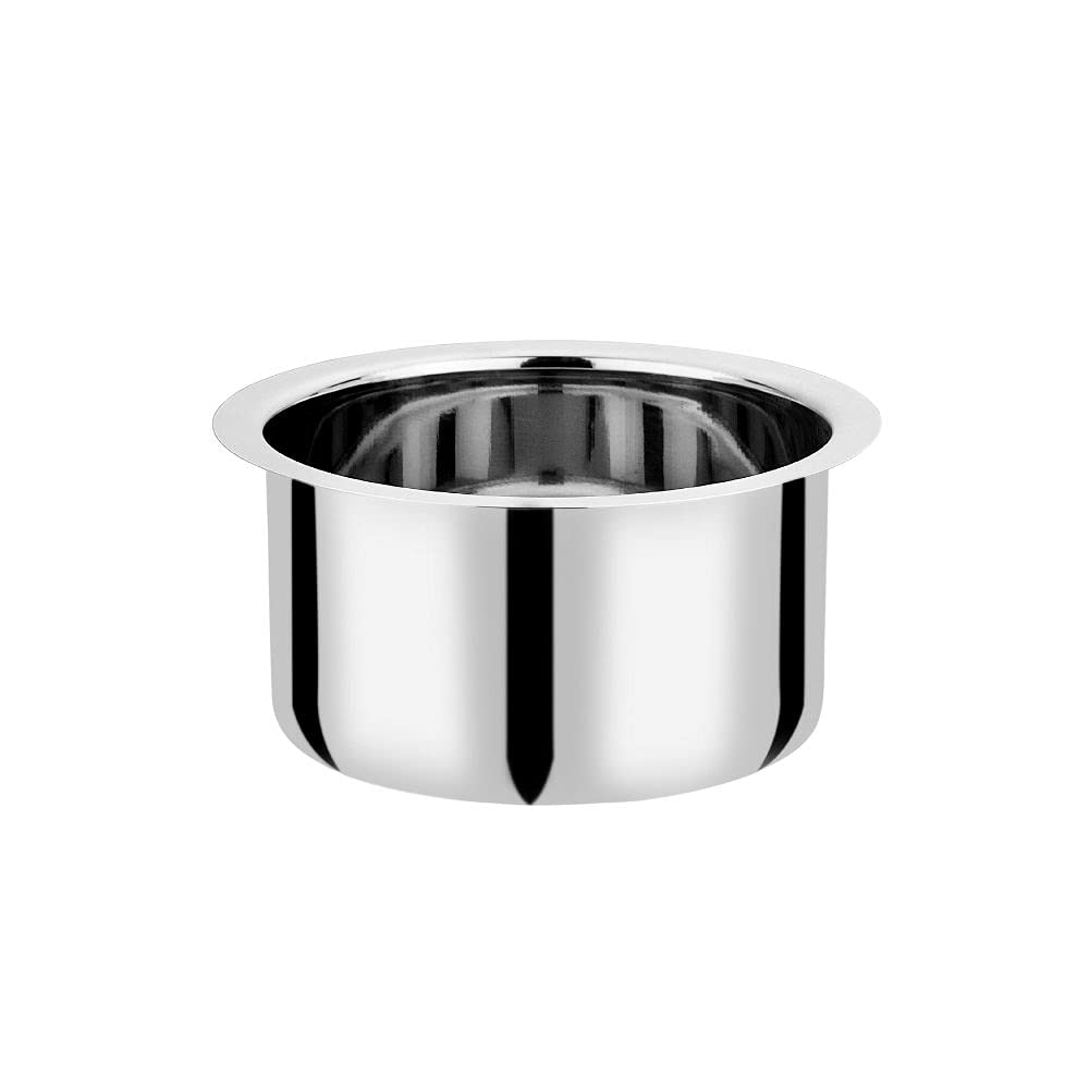 Vinod Stainless Steel Flat Bottom Tope Without Lid