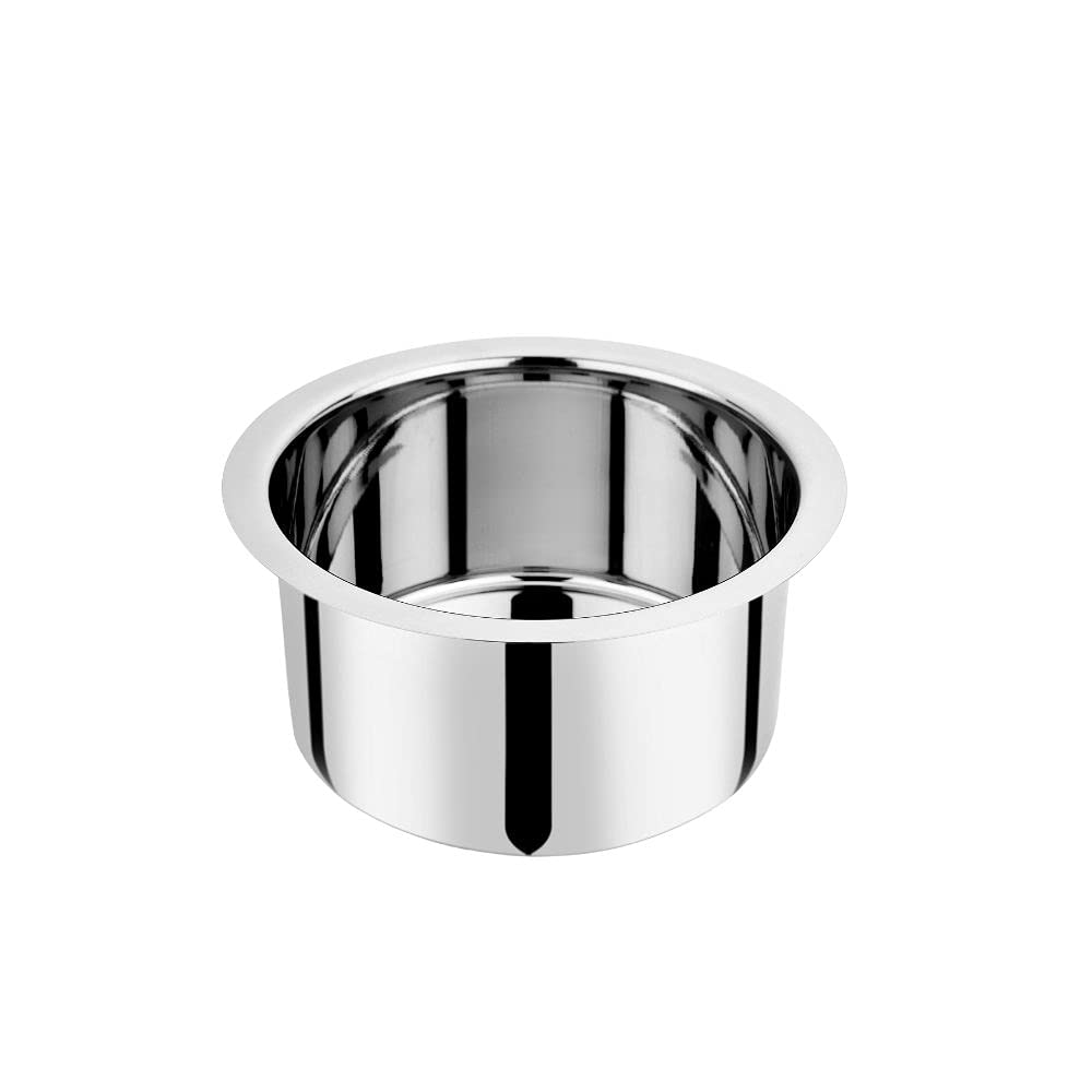 Vinod Stainless Steel Flat Bottom Tope Without Lid