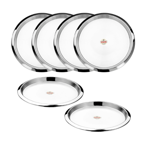 Vinod Stainless Steel Two Tone Plate