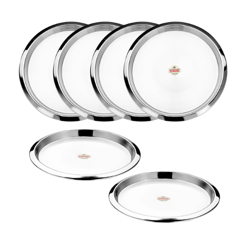 Vinod Stainless Steel Two Tone Plate