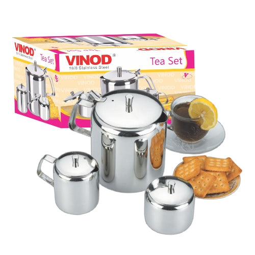 Vinod Stainless Steel Tea Pot Set
