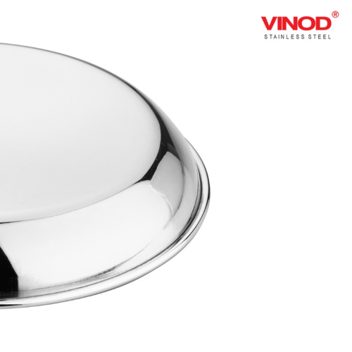 Vinod Stainless Steel Round Beeding Halwa Plate