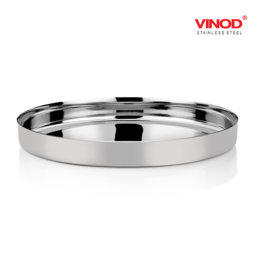 Vinod Stainless Steel Traditional Plate / Bhojan Thali / Khumcha Thali set