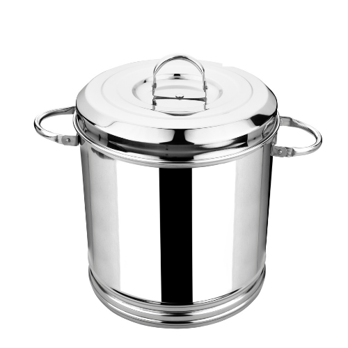Vinod Stainless Steel Heavy Gauge Ration Dabba with Lid & Side Handle