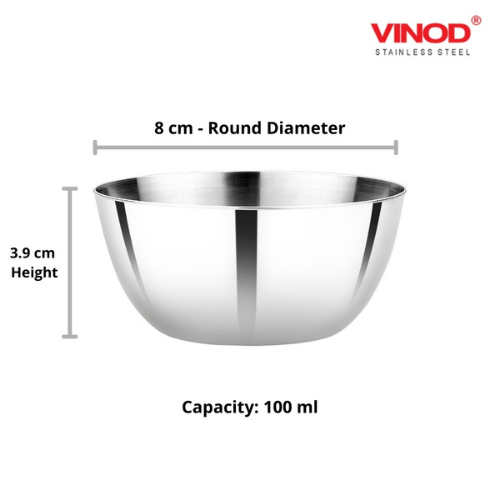 Vinod Stainless Steel Two Tone Bowl